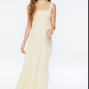 strappy vanilla colored midi dress